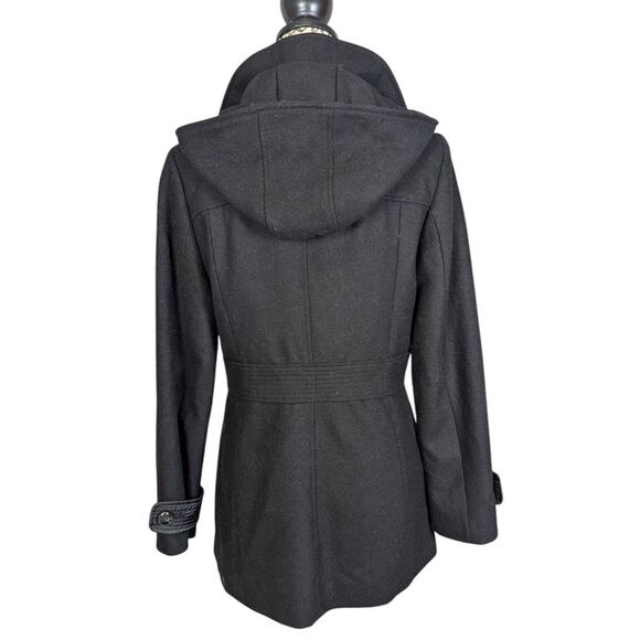 Kenneth Cole Wool Blend Overcoat Black Size 10 - Picture 2 of 16